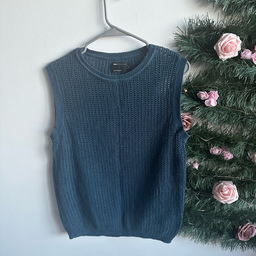 ASOS Men's Navy Knit Tank Top